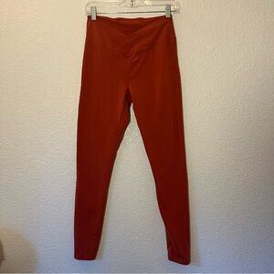 Orange pink High-Waisted Leggings PINK med